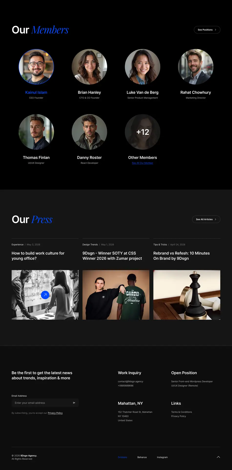 Digital Product Agency Website